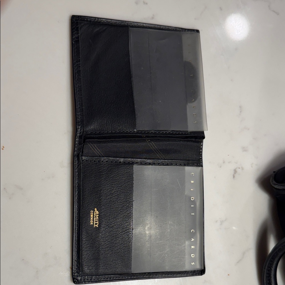 Amity Black Cowhide Wallet